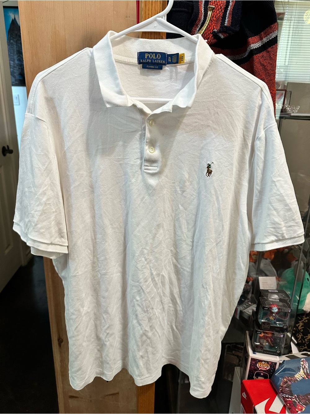 Polo Ralph Lauren Soft Classic Fit Polo Shirt White Embroidered Color